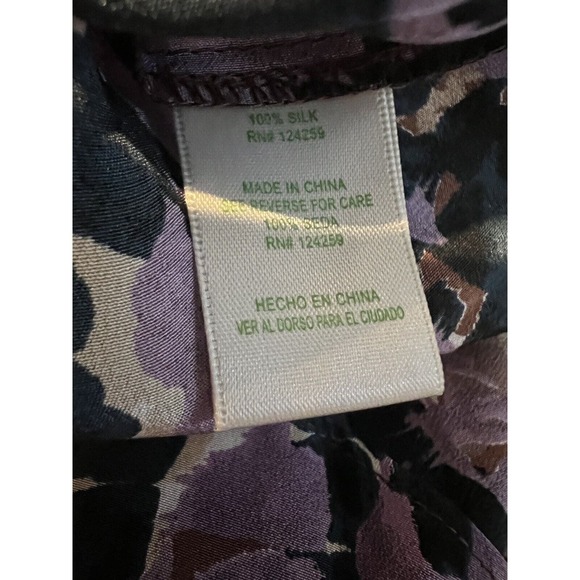 TEA AND HONEY Brand Womens Top 100% Silk Racerback Tank Blouse Sz M - Picture 4 of 4